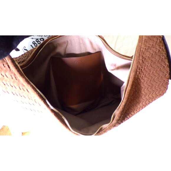 🆕MADEWELL Essentials Curve Suede Woven Shoulder Bag Brown - Picture 14 of 14